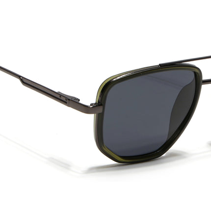 Eyejack Olive & Grey Wayfarer Polarized Sunglasses for Men & Women (2506PCL1516)