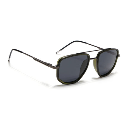 Eyejack Olive & Grey Wayfarer Polarized Sunglasses for Men & Women (2506PCL1516)