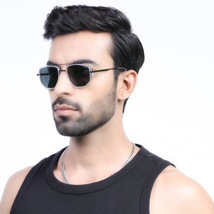 Eyejack Transparent & Grey Wayfarer Polarized Sunglasses for Men & Women (2506PCL1517)