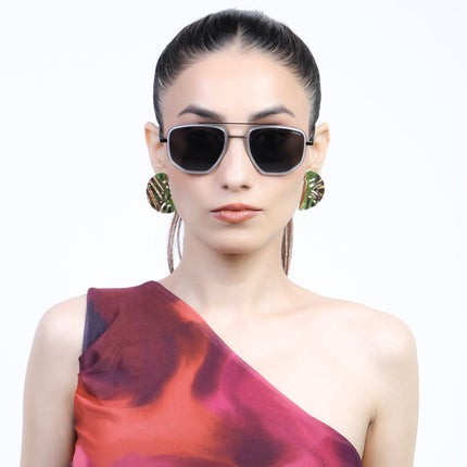 Eyejack Transparent & Grey Wayfarer Polarized Sunglasses for Men & Women (2506PCL1517)