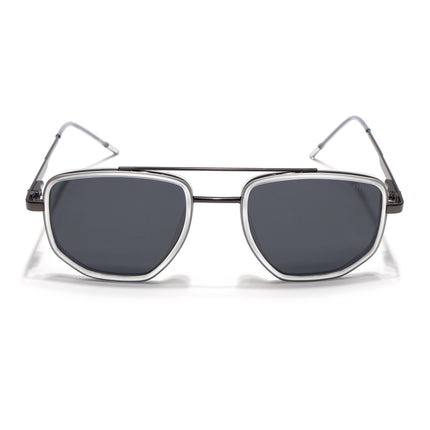 Eyejack Transparent & Grey Wayfarer Polarized Sunglasses for Men & Women (2506PCL1517)
