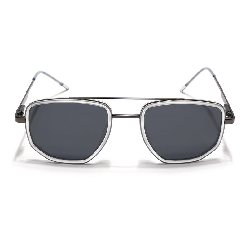 Eyejack Transparent & Grey Wayfarer Polarized Sunglasses for Men & Women (2506PCL1517)