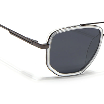 Eyejack Transparent & Grey Wayfarer Polarized Sunglasses for Men & Women (2506PCL1517)