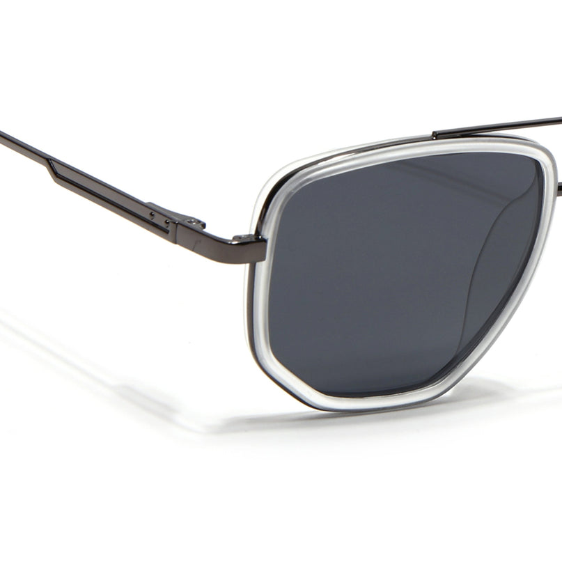 Eyejack Transparent & Grey Wayfarer Polarized Sunglasses for Men & Women (2506PCL1517)