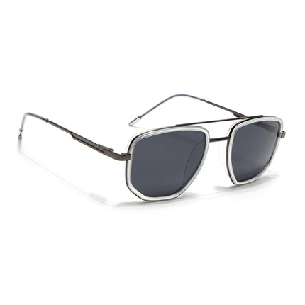 Eyejack Transparent & Grey Wayfarer Polarized Sunglasses for Men & Women (2506PCL1517)