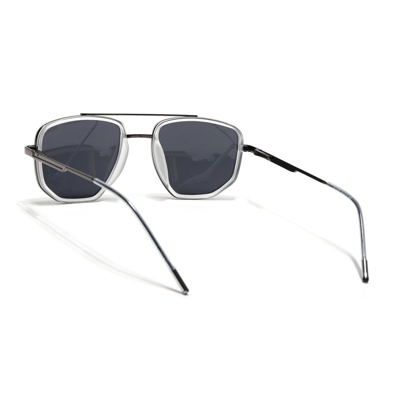 Eyejack Transparent & Grey Wayfarer Polarized Sunglasses for Men & Women (2506PCL1517)