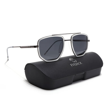 Eyejack Transparent & Grey Wayfarer Polarized Sunglasses for Men & Women (2506PCL1517)
