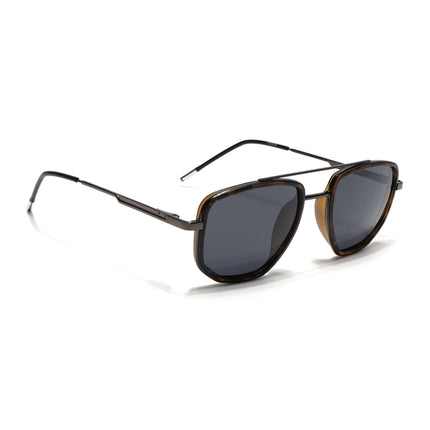 Eyejack Demi Brown & Grey Wayfarer Polarized Sunglasses for Men & Women (2506PCL1518)