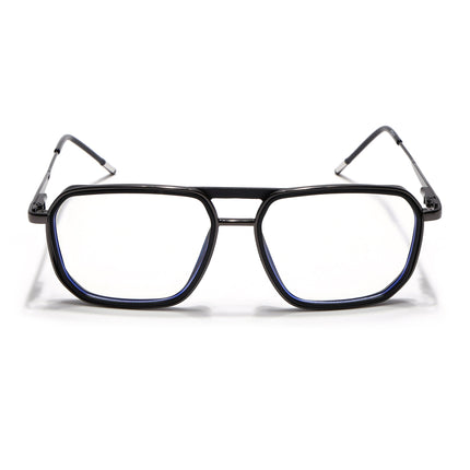 Eyejack Black & Grey Wayfarer Eyeglasses for Men & Women (2507FCL1597-C1)