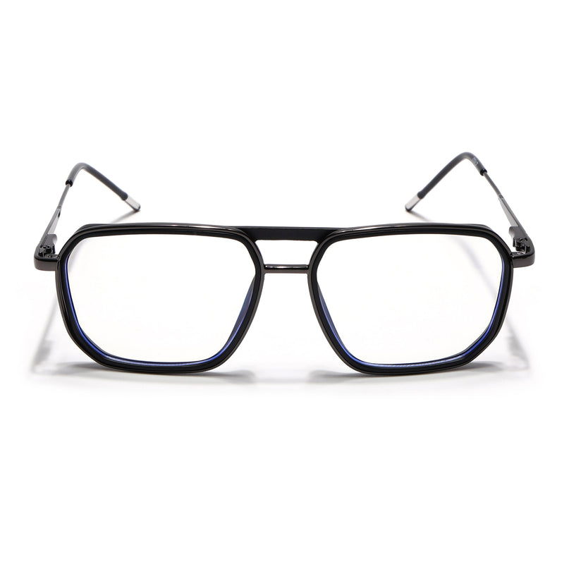 Eyejack Black & Grey Wayfarer Eyeglasses for Men & Women (2507FCL1597-C1)