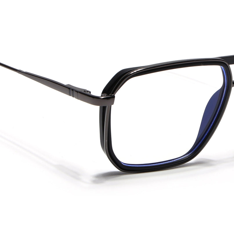 Eyejack Black & Grey Wayfarer Eyeglasses for Men & Women (2507FCL1597-C1)