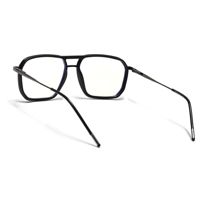 Eyejack Black & Grey Wayfarer Eyeglasses for Men & Women (2507FCL1597-C1)