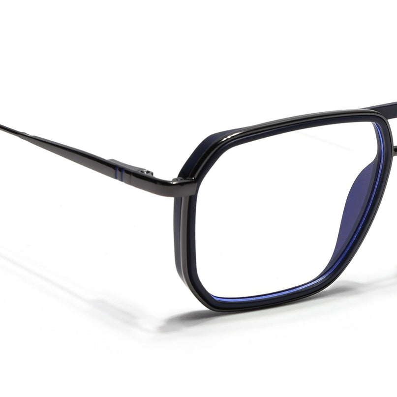 Eyejack Blue & Grey Wayfarer Eyeglasses for Men & Women (2507FCL1598-C2)