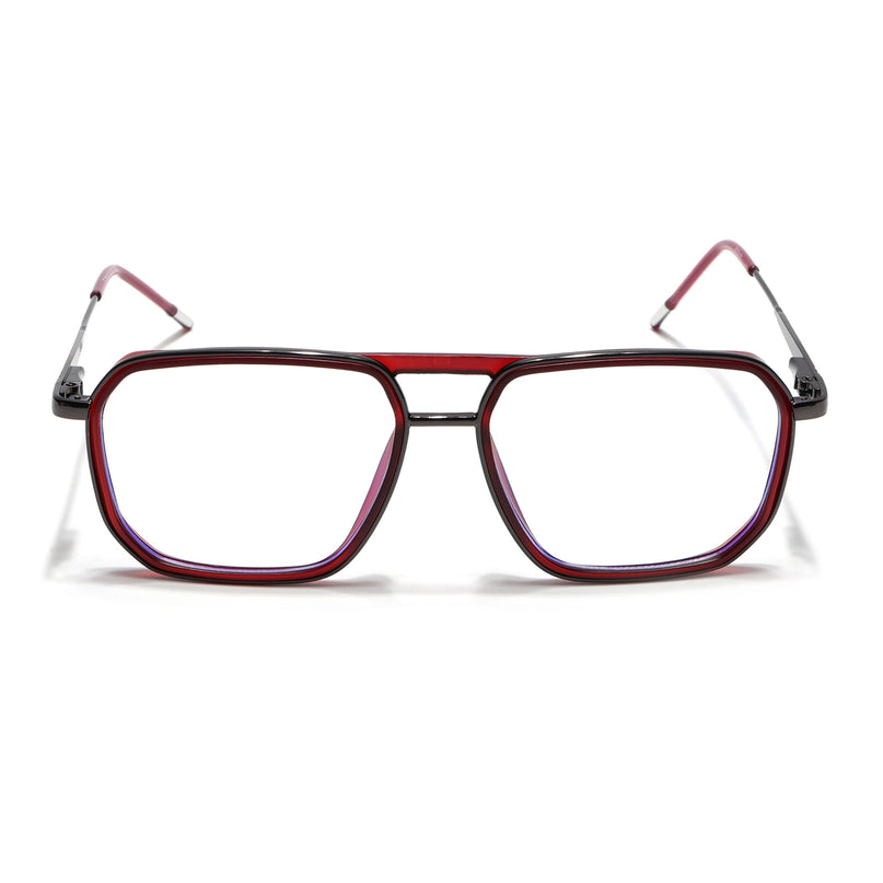 Eyejack Red & Grey Wayfarer Eyeglasses for Men & Women (2507FCL1599-C3)