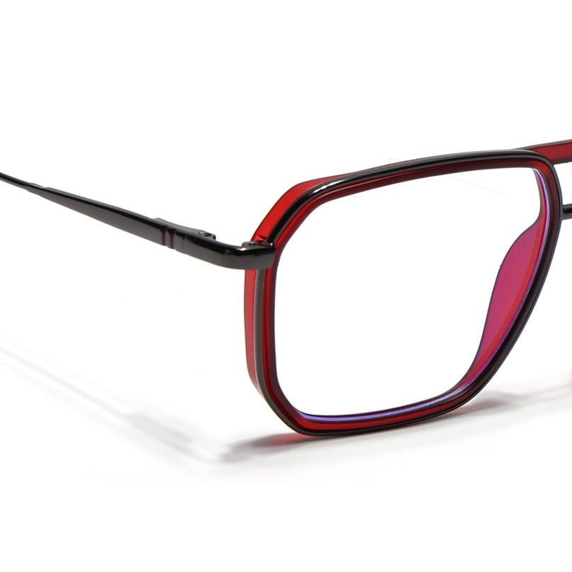 Eyejack Red & Grey Wayfarer Eyeglasses for Men & Women (2507FCL1599-C3)