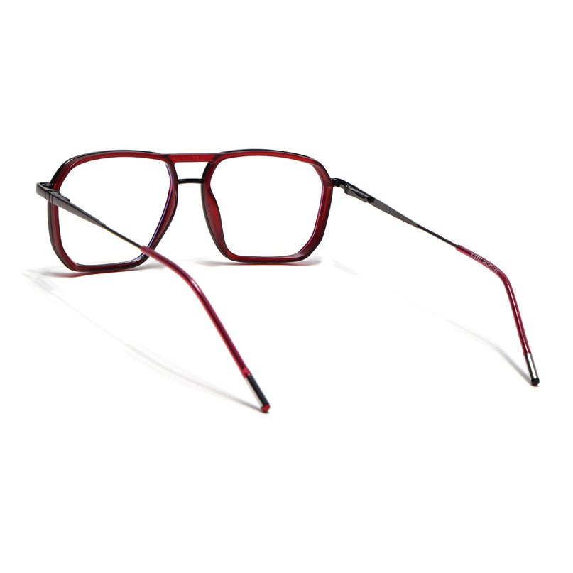 Eyejack Red & Grey Wayfarer Eyeglasses for Men & Women (2507FCL1599-C3)