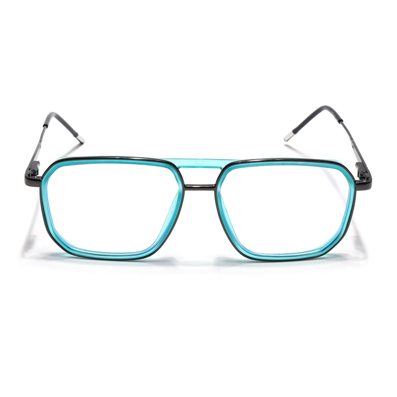 Eyejack Sea Green & Grey Wayfarer Eyeglasses for Men & Women (2507FCL1601-C5)