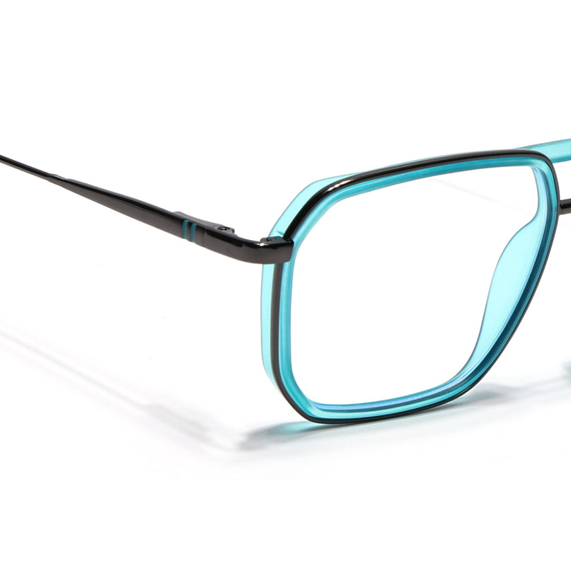 Eyejack Sea Green & Grey Wayfarer Eyeglasses for Men & Women (2507FCL1601-C5)