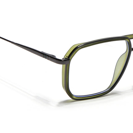 Eyejack Green & Grey Wayfarer Eyeglasses for Men & Women (2507FCL1602-C6)