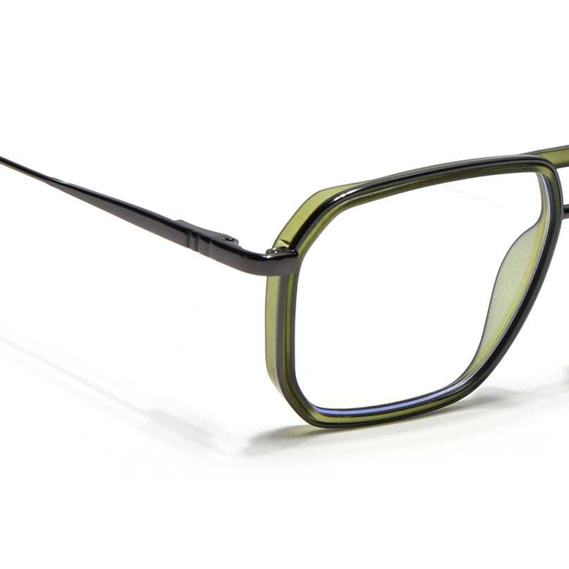 Eyejack Green & Grey Wayfarer Eyeglasses for Men & Women (2507FCL1602-C6)