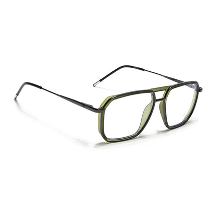 Eyejack Green & Grey Wayfarer Eyeglasses for Men & Women (2507FCL1602-C6)