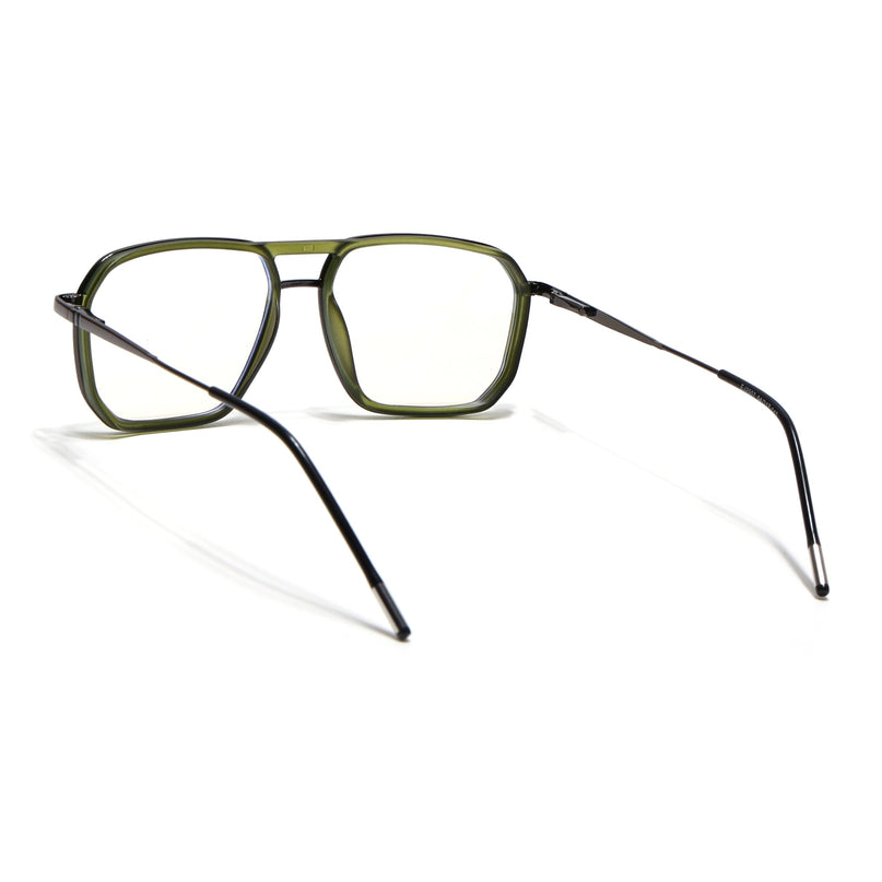 Eyejack Green & Grey Wayfarer Eyeglasses for Men & Women (2507FCL1602-C6)