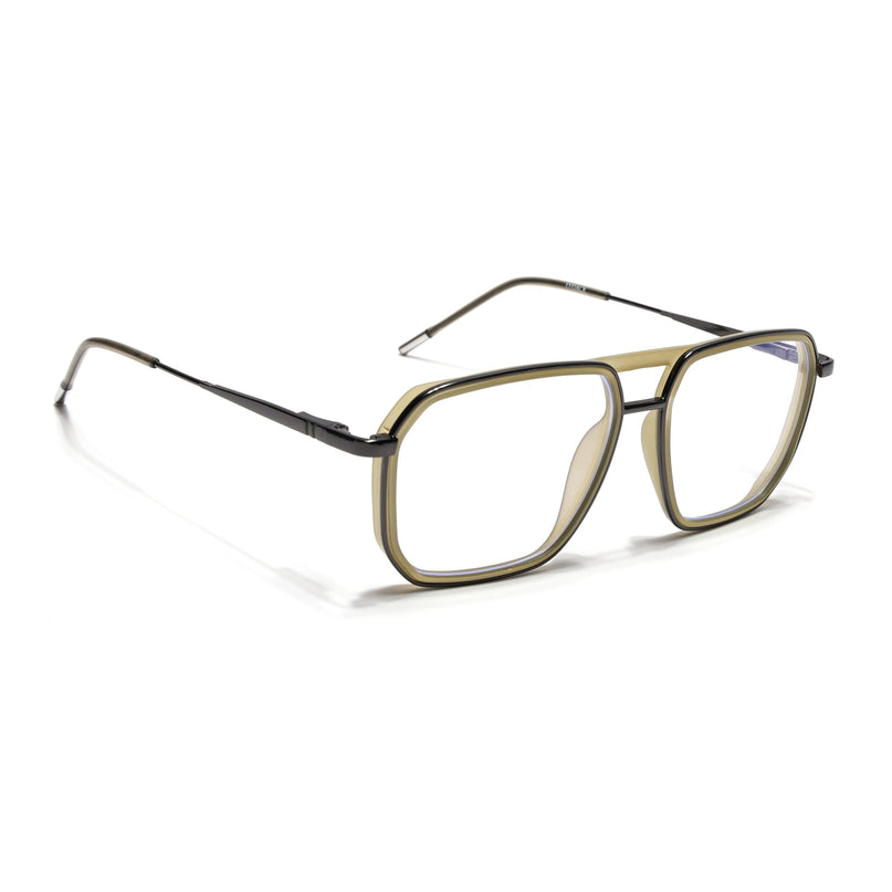 Eyejack Light Green & Grey Wayfarer Eyeglasses for Men & Women (2507FCL1603-C7)