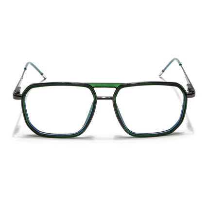 Eyejack Olive & Grey Wayfarer Eyeglasses for Men & Women (2507FCL1604-C8)