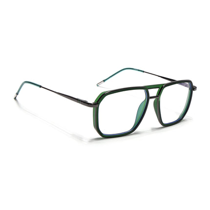 Eyejack Olive & Grey Wayfarer Eyeglasses for Men & Women (2507FCL1604-C8)