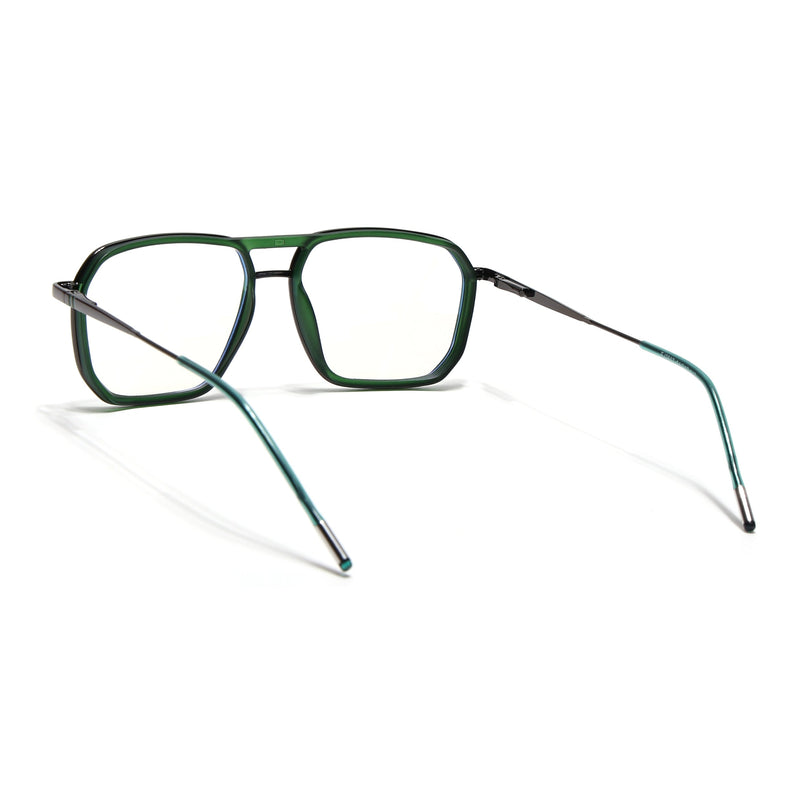 Eyejack Olive & Grey Wayfarer Eyeglasses for Men & Women (2507FCL1604-C8)