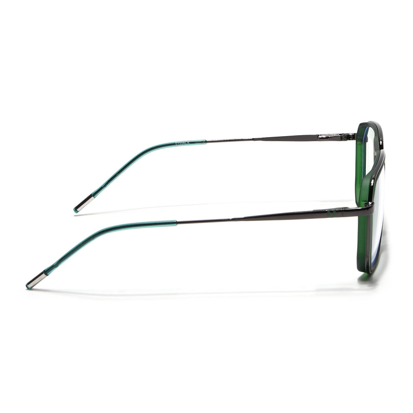 Eyejack Olive & Grey Wayfarer Eyeglasses for Men & Women (2507FCL1604-C8)