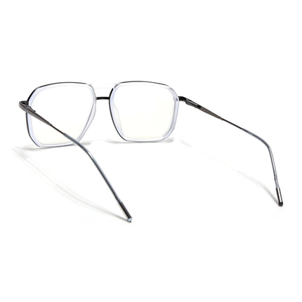 Eyejack Transparent & Grey Wayfarer Eyeglasses for Men & Women (2507FCL1605-C9)