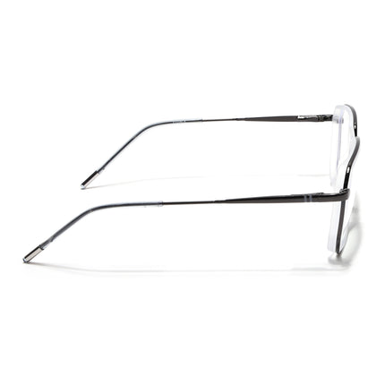 Eyejack Transparent & Grey Wayfarer Eyeglasses for Men & Women (2507FCL1605-C9)