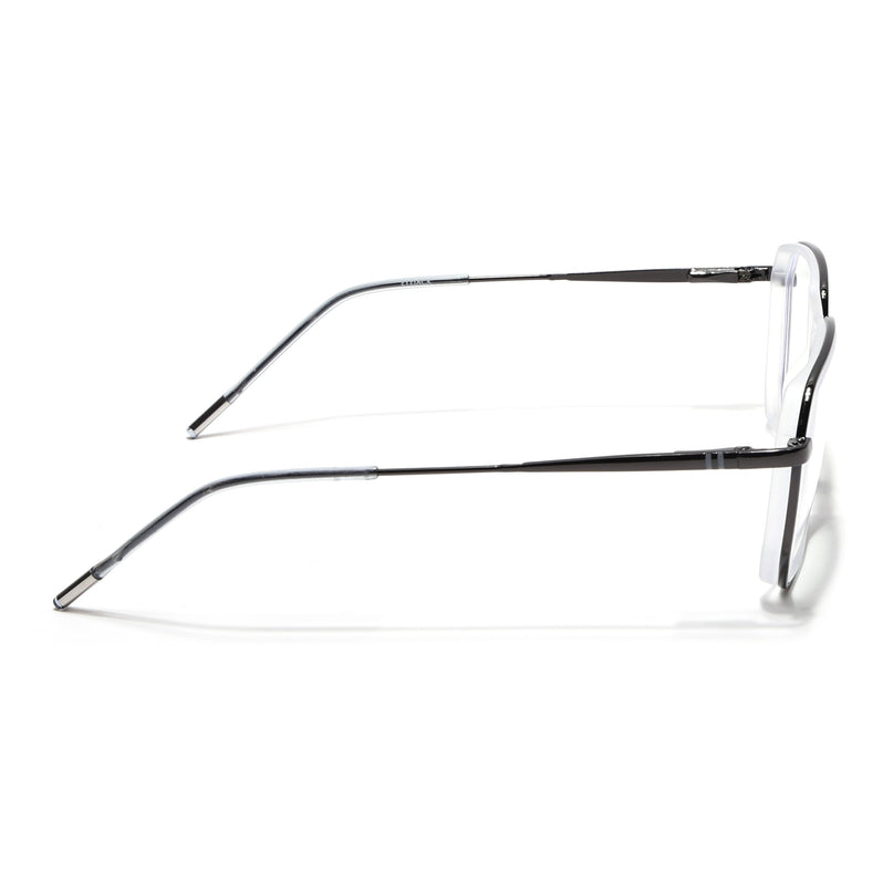 Eyejack Transparent & Grey Wayfarer Eyeglasses for Men & Women (2507FCL1605-C9)