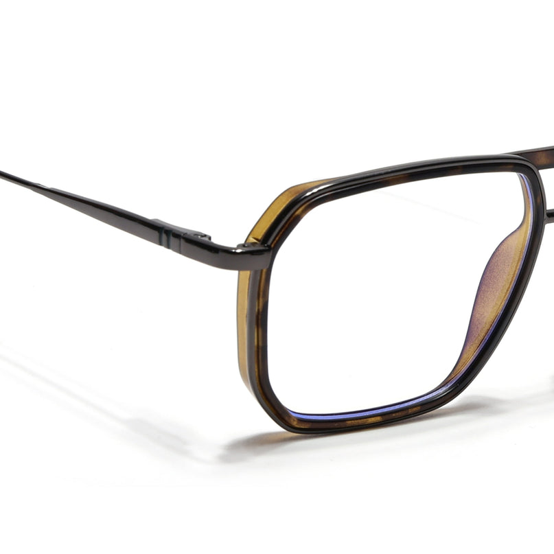 Eyejack Demi Brown & Grey Wayfarer Eyeglasses for Men & Women (2507FCL1606-C10)