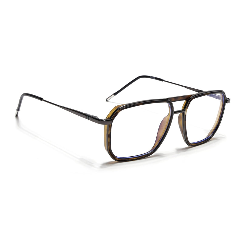 Eyejack Demi Brown & Grey Wayfarer Eyeglasses for Men & Women (2507FCL1606-C10)