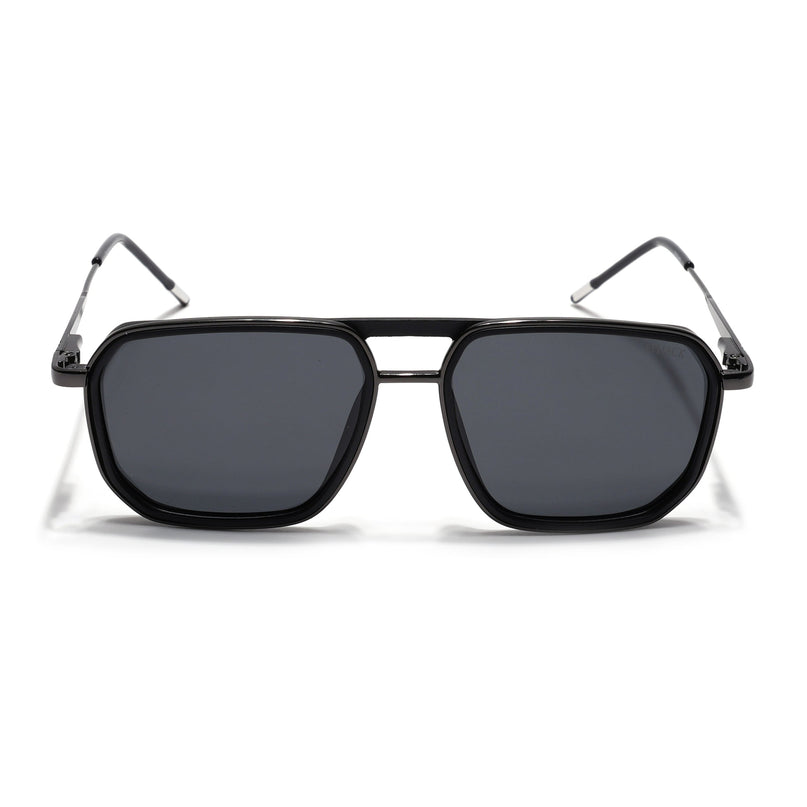 Eyejack Black & Grey Wayfarer Polarized Sunglasses for Men & Women (2507PCL1519)