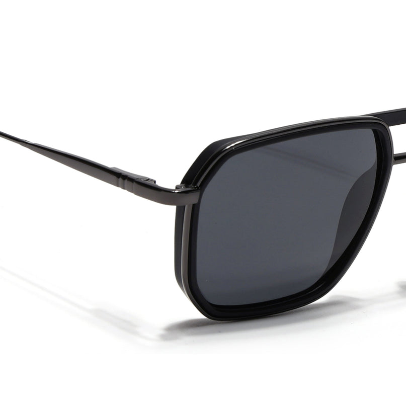 Eyejack Black & Grey Wayfarer Polarized Sunglasses for Men & Women (2507PCL1519)