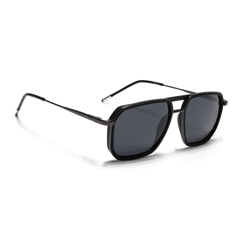 Eyejack Black & Grey Wayfarer Polarized Sunglasses for Men & Women (2507PCL1519)