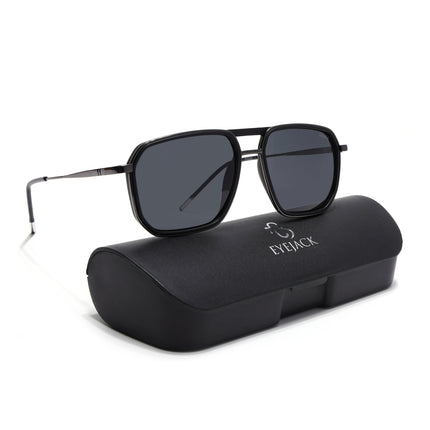 Eyejack Black & Grey Wayfarer Polarized Sunglasses for Men & Women (2507PCL1519)