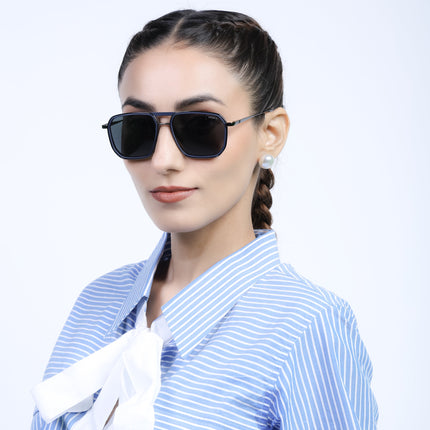 Eyejack Blue & Grey Wayfarer Polarized Sunglasses for Men & Women (2507PCL1520)