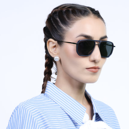 Eyejack Blue & Grey Wayfarer Polarized Sunglasses for Men & Women (2507PCL1520)