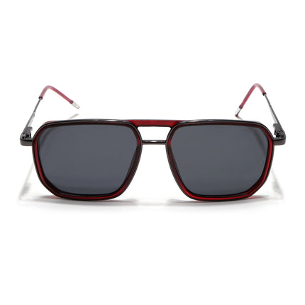 Eyejack Red & Grey Wayfarer Polarized Sunglasses for Men & Women (2507PCL1521)