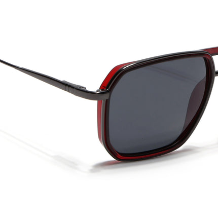 Eyejack Red & Grey Wayfarer Polarized Sunglasses for Men & Women (2507PCL1521)