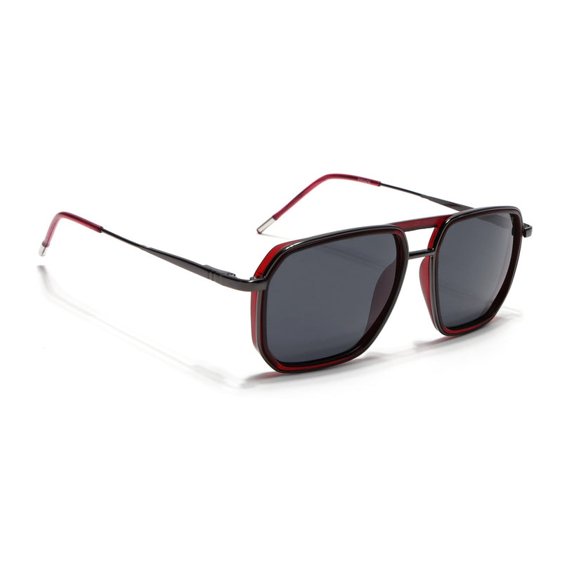 Eyejack Red & Grey Wayfarer Polarized Sunglasses for Men & Women (2507PCL1521)