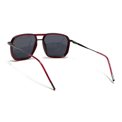 Eyejack Red & Grey Wayfarer Polarized Sunglasses for Men & Women (2507PCL1521)