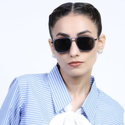 Eyejack Sky Blue & Grey Wayfarer Polarized Sunglasses for Men & Women (2507PCL1522)