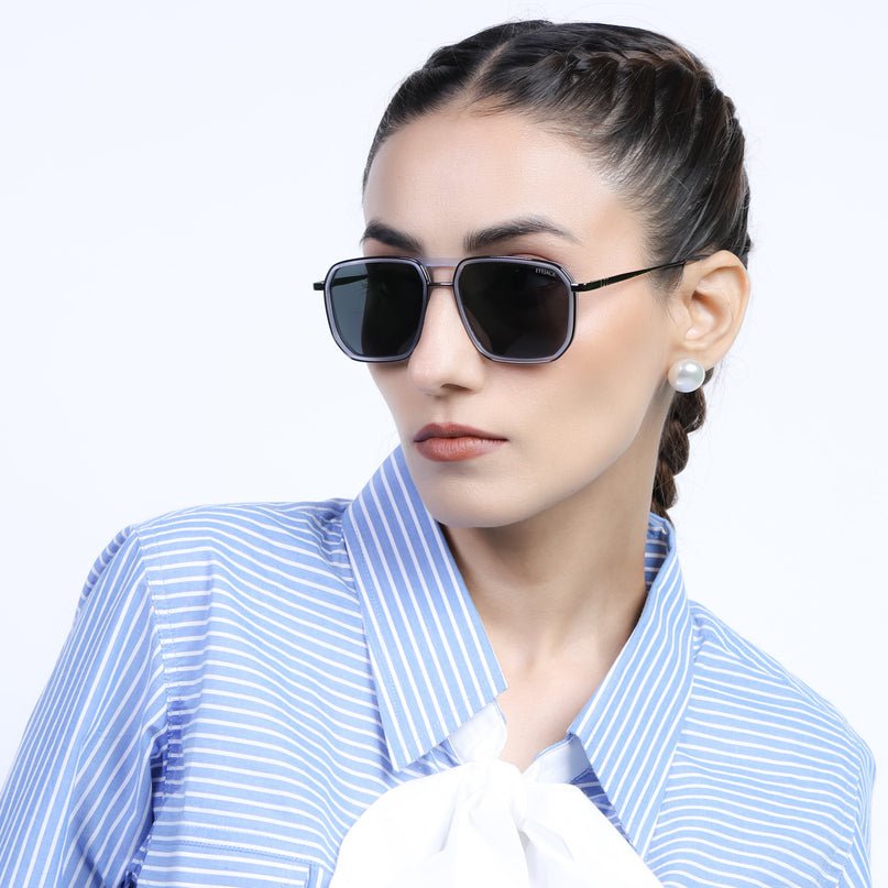 Eyejack Sky Blue & Grey Wayfarer Polarized Sunglasses for Men & Women (2507PCL1522)