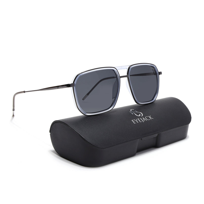 Eyejack Sky Blue & Grey Wayfarer Polarized Sunglasses for Men & Women (2507PCL1522)