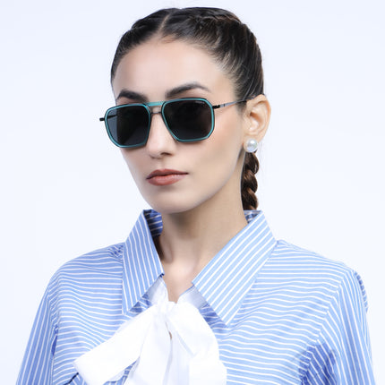 Eyejack Sea Green & Grey Wayfarer Polarized Sunglasses for Men & Women (2507PCL1523)